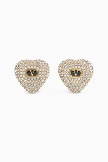 Coeur Royal Enamel & Swarovski® Clip-on Earrings