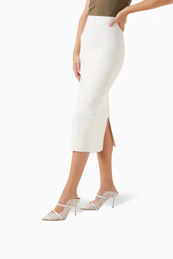 Maureen 85 Mules in Lace & Nappa