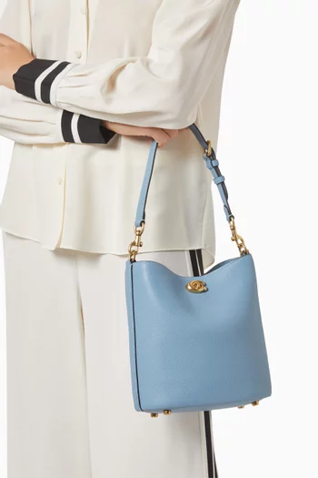 Willow 19 Bucket Bag in Pebbled Leather