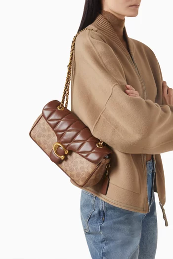 Tabby 26 Shoulder Bag in Signature Canvas & Quilted Nappa