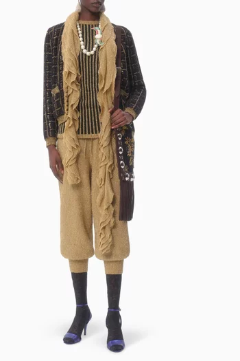 Tapered-leg Knit Pants in Lurex