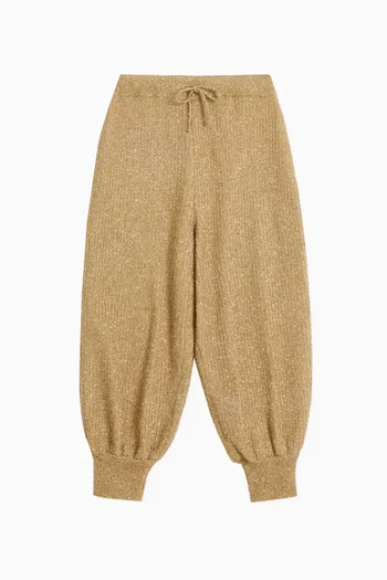 Tapered-leg Knit Pants in Lurex