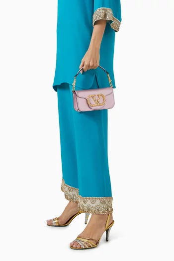 Small Locò Shoulder Bag in Laminated Calfskin
