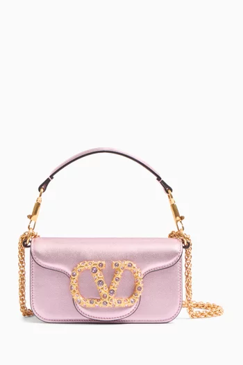 Small Locò Shoulder Bag in Laminated Calfskin