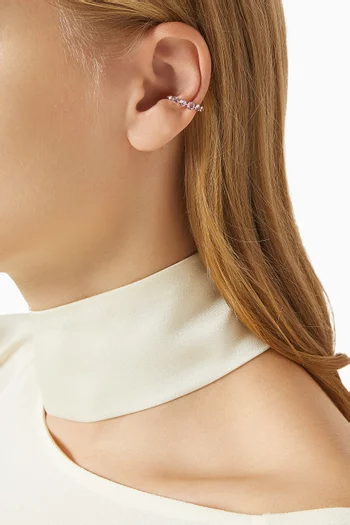 Gradual Pink Sapphire Single Ear Cuff in 18kt Rose Gold