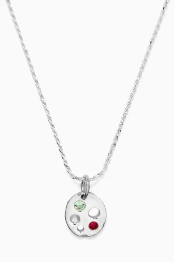 Sapphire Kimchi Pendant Necklace in Sterling Silver