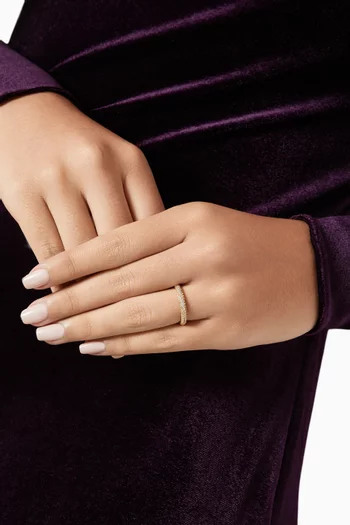 Pavé CZ Eternity Ring in Gold-plated Brass