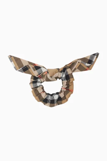 ربطة شعر بنقشة مربعات قطن