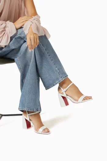 Miss Jane 85 Sandals in Pearlescent Nappa Leather