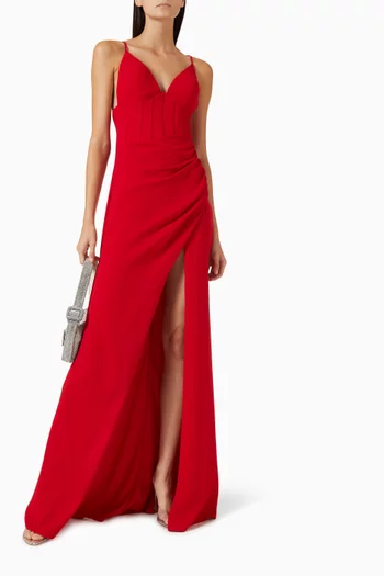 Sarana Corset Gown in Crepe
