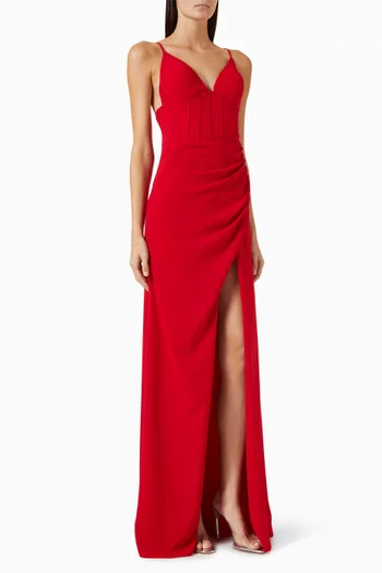 Sarana Corset Gown in Crepe