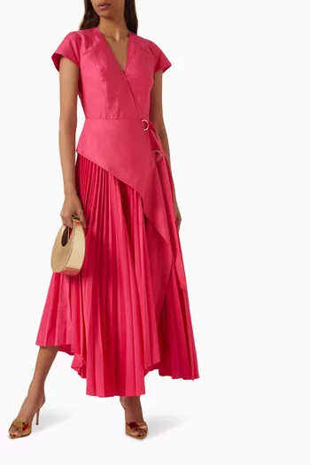 Docklands Midi Dress in Linen-blend