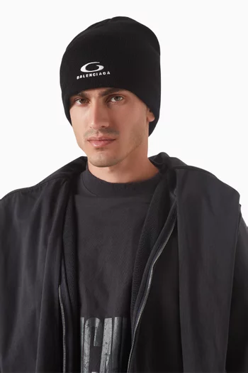 Loop Sports Icon Beanie in Stretch Rib Knit