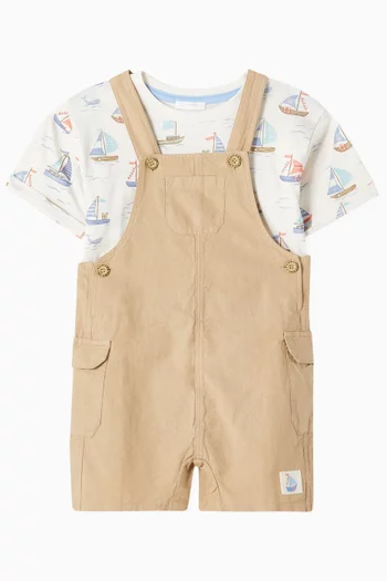 Overall Set in Linen-blend