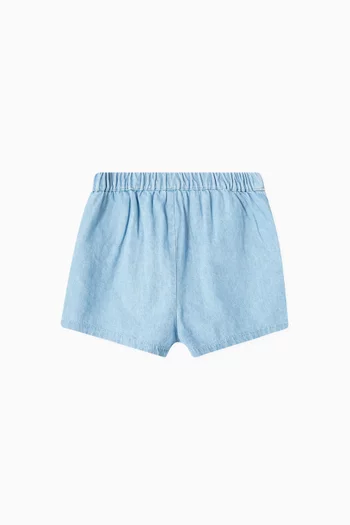 Ruffle Shorts in Denim