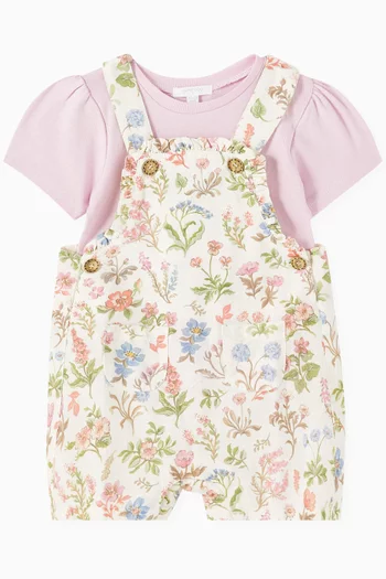 Dune Flowers Overall Set in Organic Cotton
