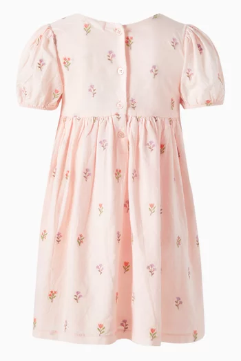 Embroidered Dress in Organic Cotton
