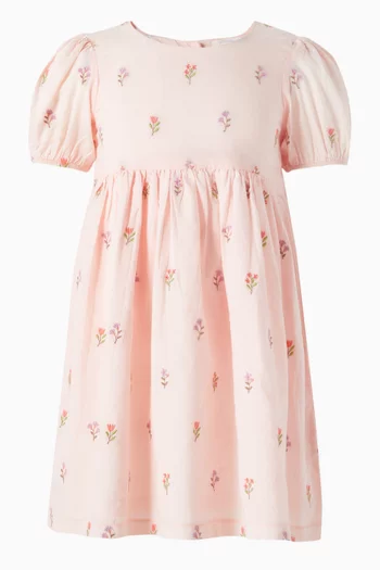 Embroidered Dress in Organic Cotton