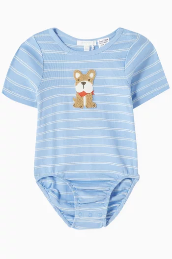 Doggy Applique Bodysuit in Organic Cotton
