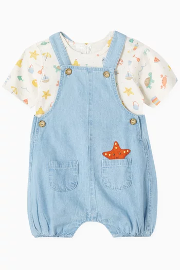 Resort Printed Overall Set