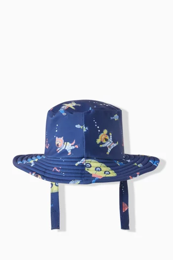 Submarine Broad Brim Swim Hat in Recycled Polyester