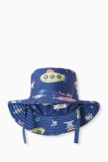 Submarine Broad Brim Swim Hat in Recycled Polyester