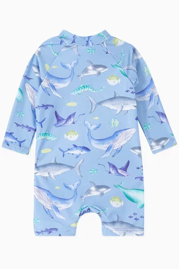Shark Long-sleeve Swimsuit