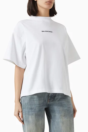 تي شيرت بشعار الماركة قطن جيرسيه