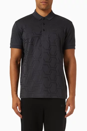 Paddy Quilted Polo Shirt in Mercerised Cotton