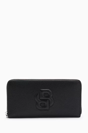 Anett Zip-around Wallet in Faux Leather