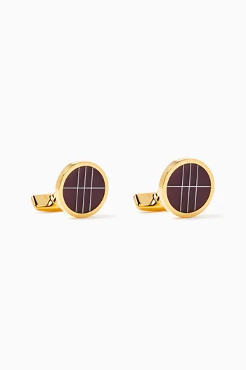 Round Cufflinks in Metal