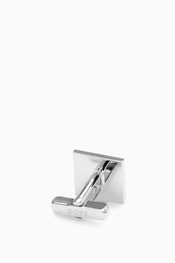 Pyramid-cut Cufflinks in Metal