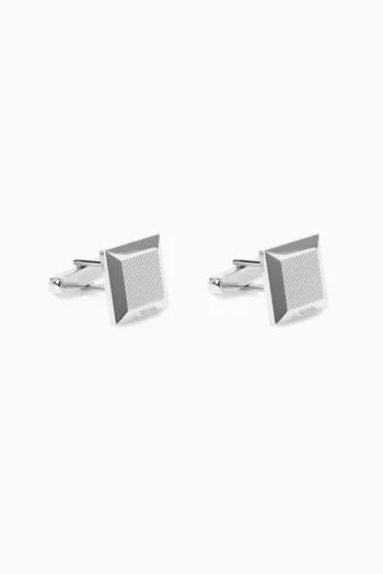 Pyramid-cut Cufflinks in Metal