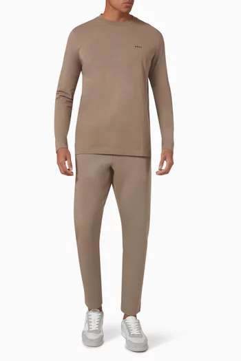 Long-sleeved T-shirt in Stretch Cotton