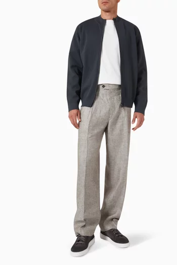 Zip Sweater in Cotton-blend
