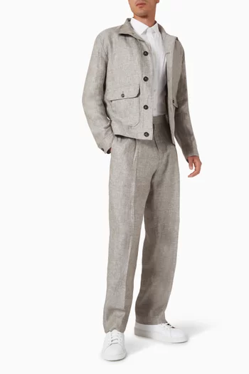 Straight-fit Pants in Linen