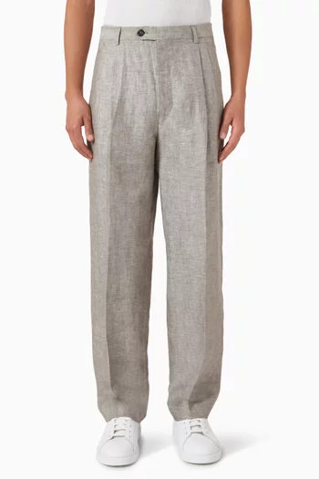 Straight-fit Pants in Linen