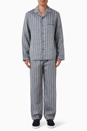 Striped Pyjama Set in Linen