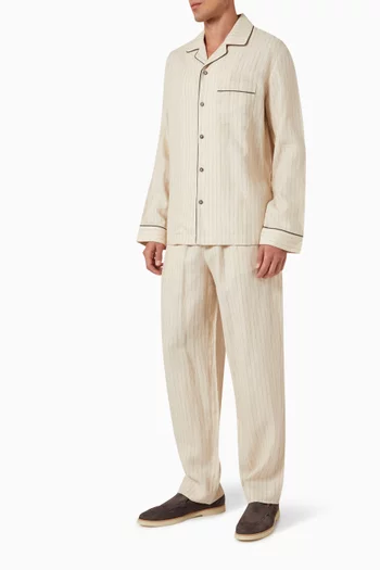 Striped Pyjama Set in Linen