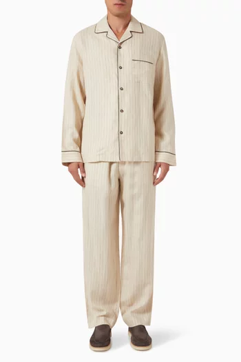 Striped Pyjama Set in Linen