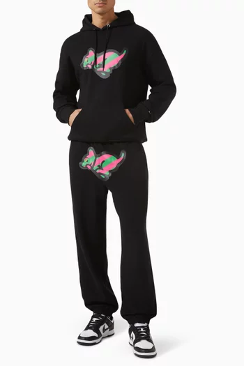 Running Puppy Hoodie in Cotton Loopback