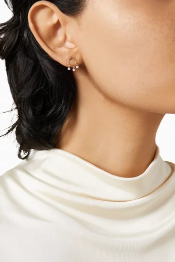 Bohème Diamond Hoop Earrings in 18kt Gold