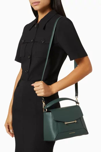 Mosaic Top Handle Bag in Calfskin Leather