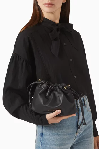 Charlotte Drawstring Bag in Nappa Leather