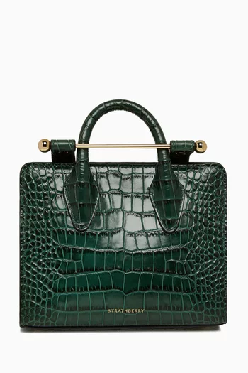 حقيبة يد نانو جلد بنقشة جلد التمساح