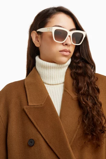 Square Frame Sunglasses in Acetate