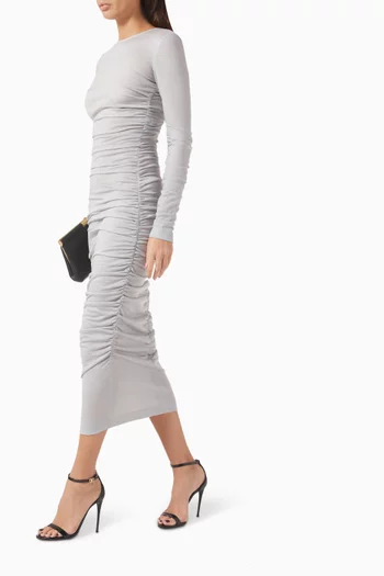 Draped Midi Dress in Jersey