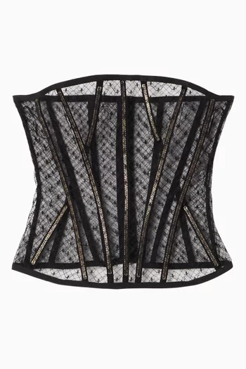 Sheer Corset Top in Tulle