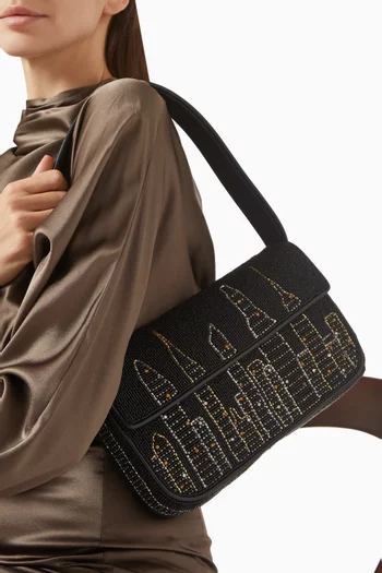 حقيبة كتف تومي مزينة بالخرز