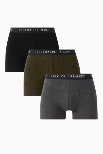 Classic Boxer Briefs in Stretch Cotton, Set of 3